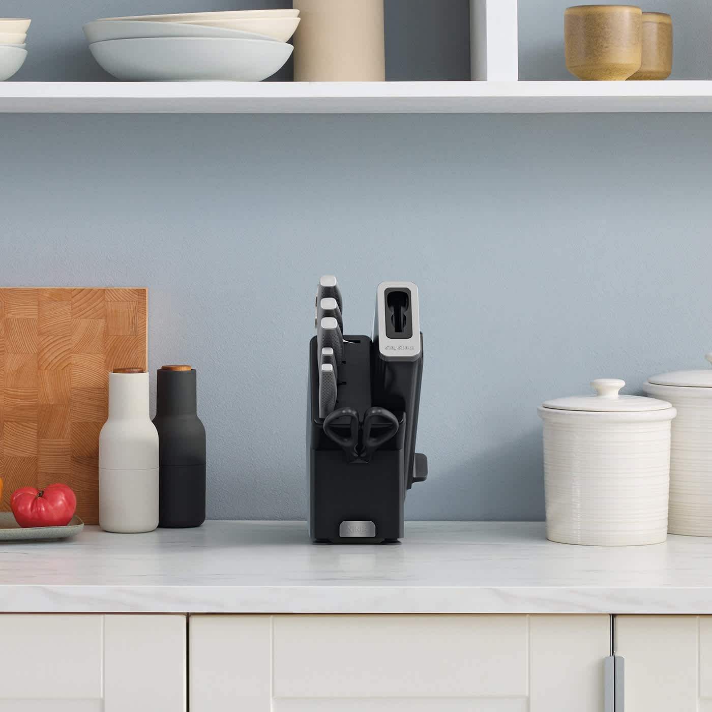 Ninja StaySharp Stainless 6-Piece Knife Set & White Block